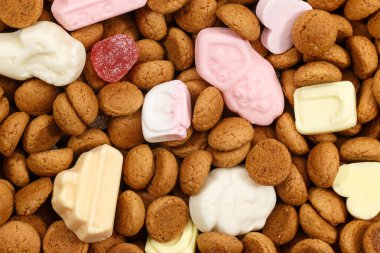 Arka plan pepernoten ve tatlılar Sinterklaas