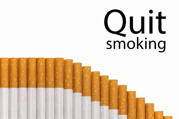 Rzucić palenie tekst wykres papierosów Obraz Stockowy