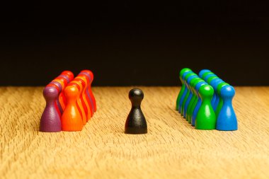 Kavram takım, lider, liderlik, hayranlığı meşe arka plan