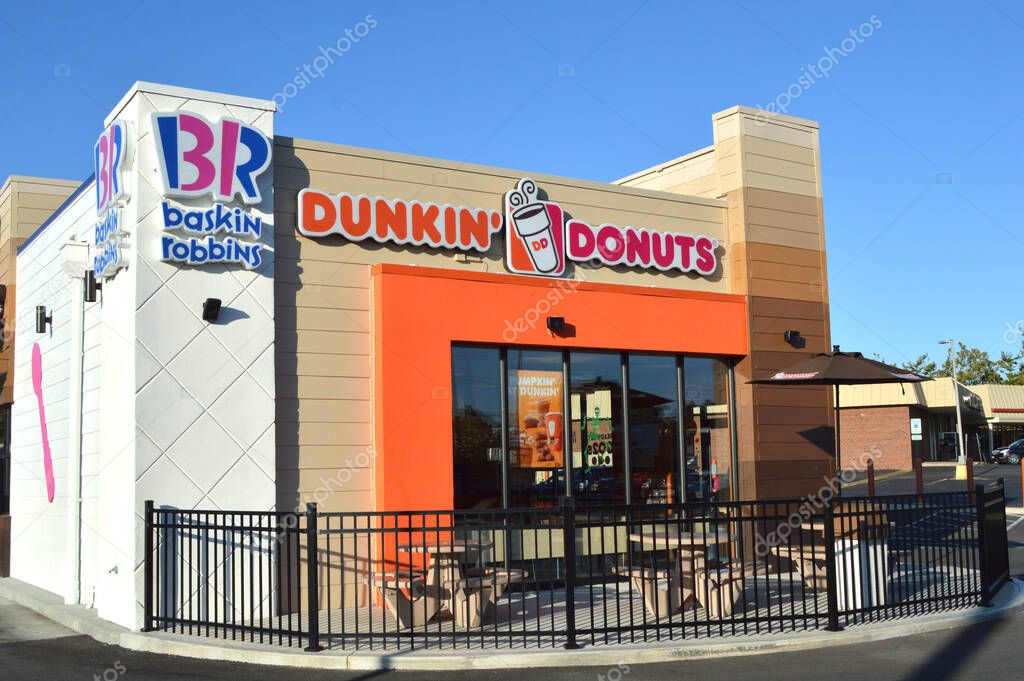 Columbus, Ohio October 13, 2019: Baskin Robbins/ Dunkin Donuts Co-Operative.