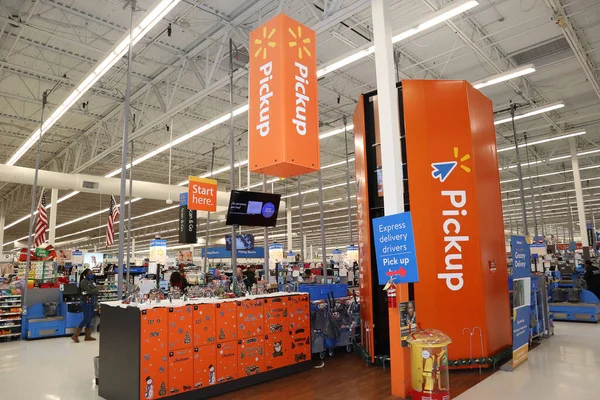 Columbus Ohio Noviembre 2020 Walmart Orden Recogida Quiosco — Foto de Stock