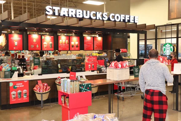 Columbus Ohio Noviembre 2020 Starbucks Coffee Shop — Foto de Stock