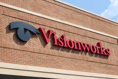 Columbus, OH-USA, 03 Eylül 2019: Visionworks of America, Inc., ABD 'nin 40 eyaleti ve Kolombiya Bölgesi' nde 700 adet optik perakende satış mağazası işleten veya yöneten bir Amerikan şirketidir.. 