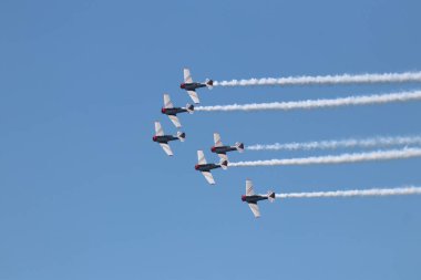Cleveland, OH-USA 31 Ağustos 2019: GEICO Skytypers Takımının yer aldığı Cleveland Ulusal Hava Gösterisi.