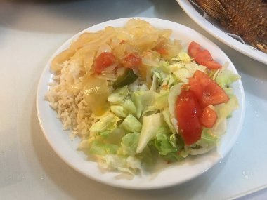 Columbus Ohio 5 Aralık 2020 Etiyopya Mutfak Salatası.