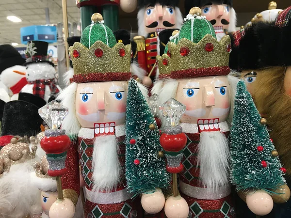Columbus Ohio December 2020 Assorted Collection Holiday Nutcracker Ornaments — Stock Photo, Image