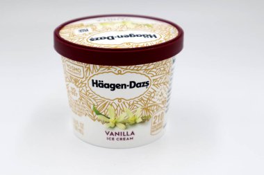 Columbus Ohio 5 Aralık 2020 Haagen Dazs Vanilyalı Dondurma