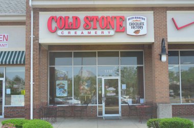 Columbus, OH / USA - 24 Temmuz 2018: Cold Stone Mandıra Mağazası