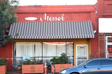 Los Angeles CA 29 Ekim 2020 Fairfax Bölgesindeki Küçük Etiyopya. Messob Etiyopya Mutfağı.