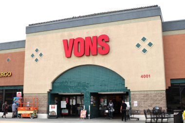 Redondo Beach, CA Sept 15, 2020Vons, Güney Kaliforniya ve Güney Nevada 'da Albertsons' a ait bir süpermarket zinciri. Merkezi Fullerton, Kaliforniya 'dadır.