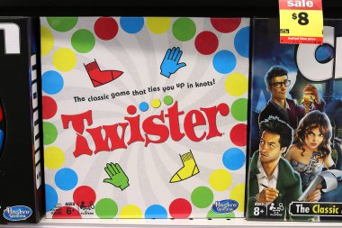 Columbus Ohio 16 Aralık 2020 Twister Tahta Oyunu.