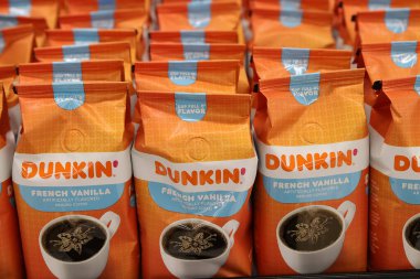 Columbus Ohio 16 Aralık 2020 Dunkin 'Donuts Coffee.