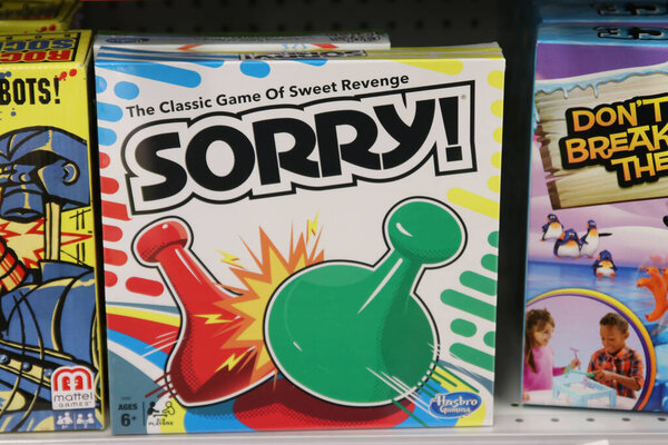 Columbus Ohio December 16, 2020 Hasbro Sorry board game.