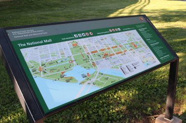 Washington DC 26 Haziran 2021 Ulusal Park Hizmetleri Ulusal AVM Haritası.