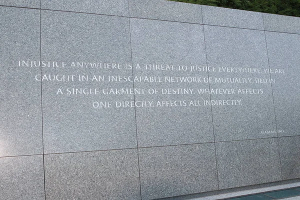 Washington Juni 2021 Mlk Memorial Met Muurinscripties Van Enkele Van — Stockfoto