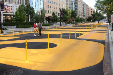 Washington DC 26 Haziran 2021 Siyahların Yaşamı Önemli Bulvarı Beyaz Saray 'ın karşısında.