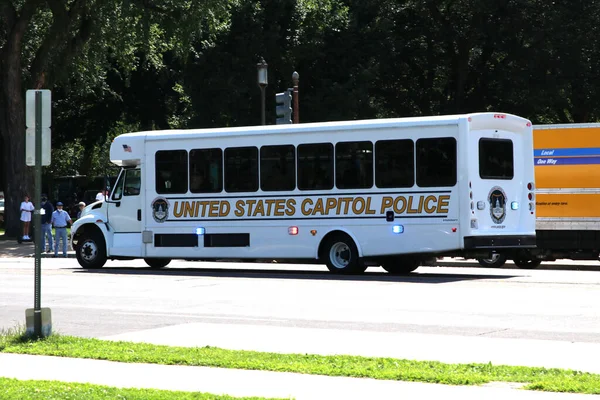 Washington June 2021 Capitol Police Secret Service Detail Arriving President — Foto Stock