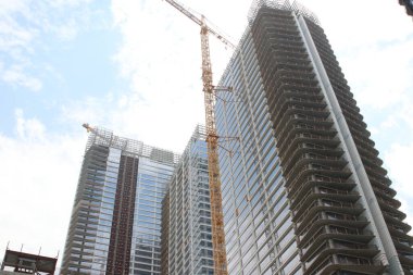 Miami Florida 1 Mayıs 2024 Maimi şehir merkezinde yüksek binalar inşa ediliyor