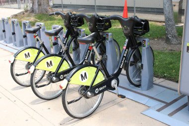 Los Angeles, CA 21 Haziran 2021 Metro Bisiklet Paylaşım.