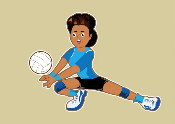 Volleyball féminin — Image vectorielle