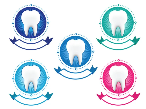 Tooth banner set — Stock Vector