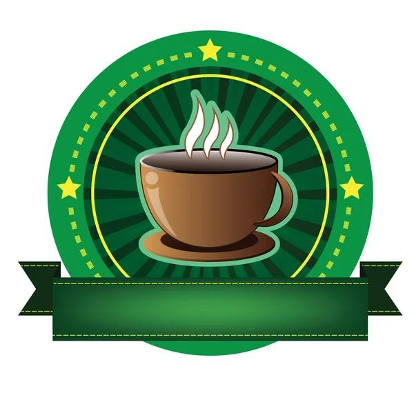 Koffiebekerbanner — Stockvector