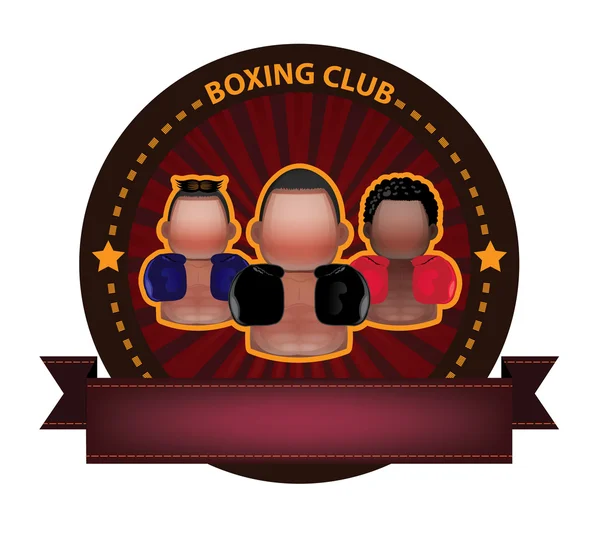 Banner del club de boxeo — Vector de stock