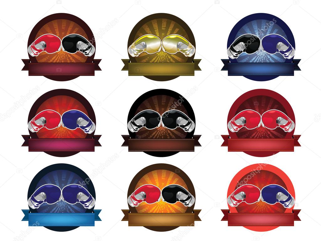 This is Boxing gloves banner set.It's for illustration and advertising.