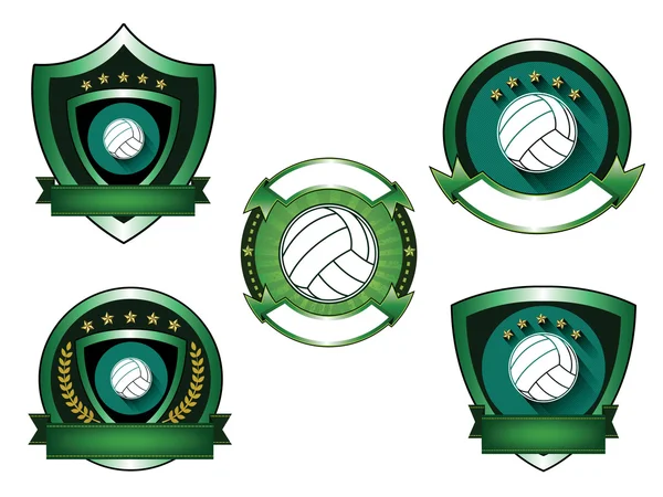 Illustration av volleyboll logotyp som — Stock vektor