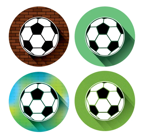 Jeu d'icônes de ballon de football — Image vectorielle