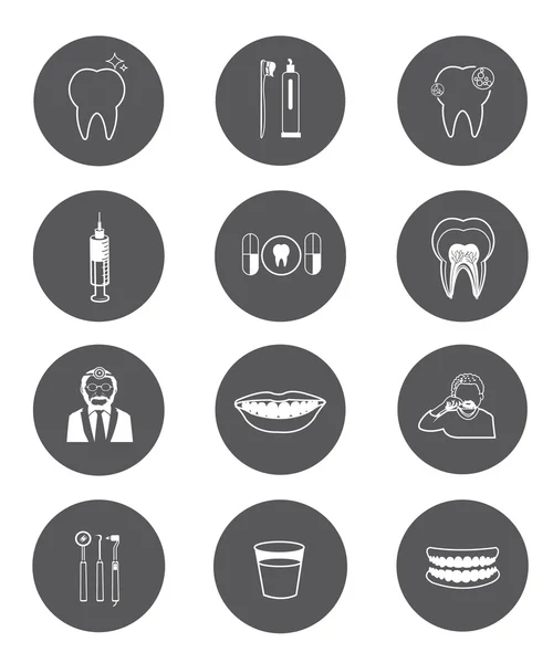 Kolekcja ikony stomatologiczne — Wektor stockowy