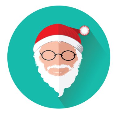 Noel Baba'nın modern düz simgesi