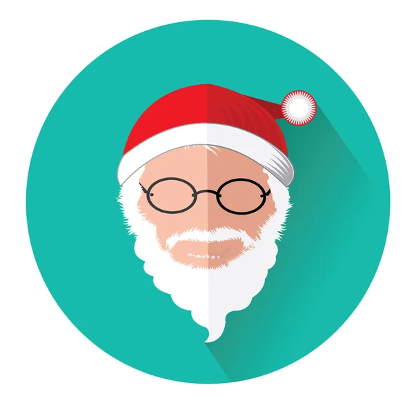 Icono plano moderno de Santa Claus — Archivo Imágenes Vectoriales