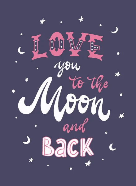 Cute Hand Lettering Quote Heart Yours Valentine Day Posters Prints — стоковое фото