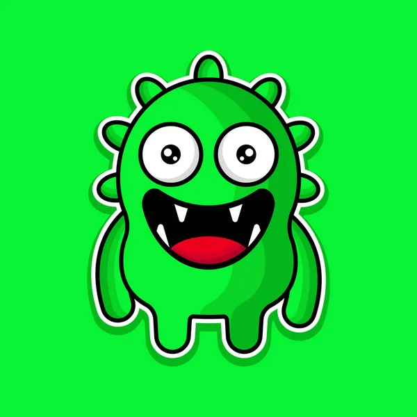 Vetor Monstro Design Mascote Kawaii — Vetor de Stock