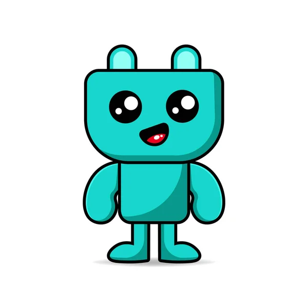 Cute Monster Design Mascot Kawaii Design Prints Decorations Shirts Illustrations — Vetor de Stock