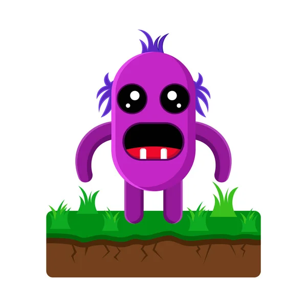 Cute Monster Design Mascot Kawaii Design Prints Decorations Shirts Illustrations — Stockový vektor