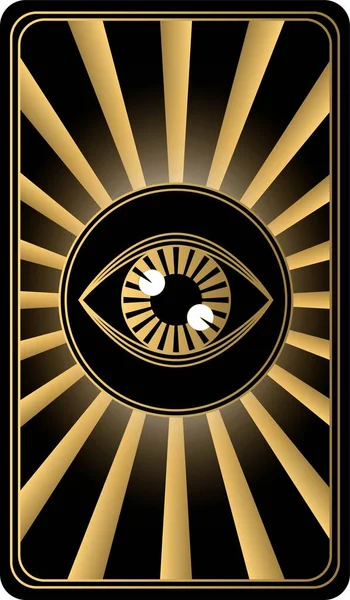   Siyah ve altın tarot kartları. Ters taraf. Tarot güvertesi. Vektör el, kafatasları, okült, mistik ve esrarengiz sembollerle çizilmiş..