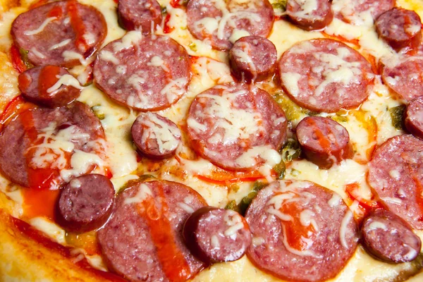 Pizza, různé druhy pizzy do jídelníčku restaurace a pizzerie — Stock fotografie