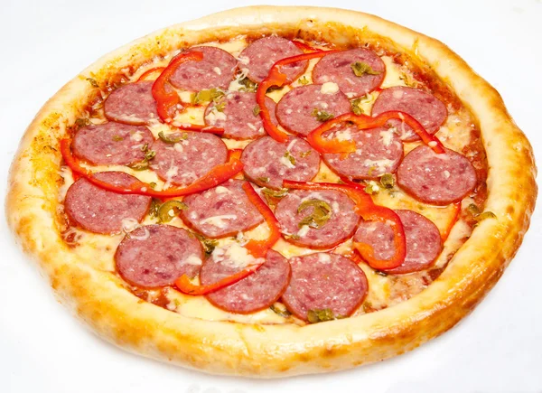 Pizza, diversi tipi di pizze al menù di ristorante e pizzeria — Foto Stock