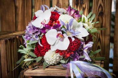 çiçekler, güzel ve parlak çiçekler gelinin buket