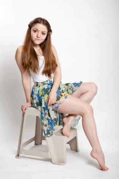 Młoda Dziewczyna Modelka Mody — Zdjęcie stockowe