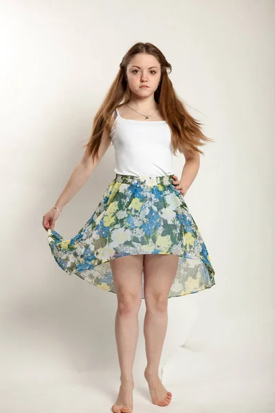 Young Girl Fashion Model — Stock Photo, Image