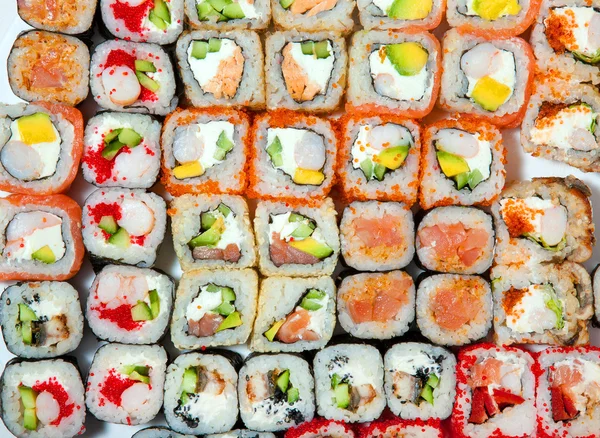 Sushi and rolls — Stock Photo, Image