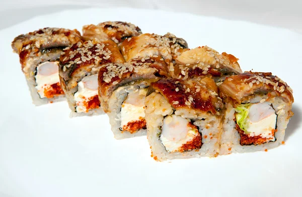 Sushi and rolls — Stock Photo, Image