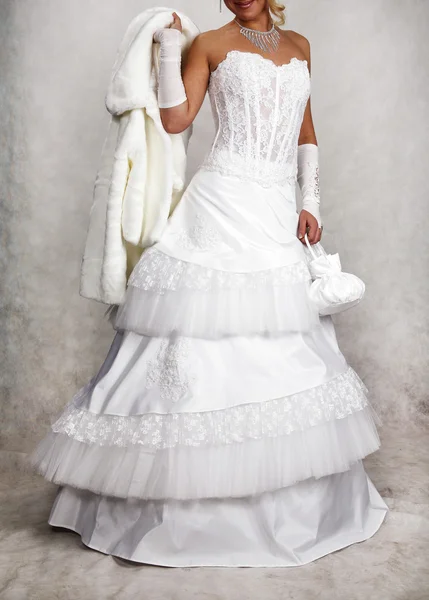 Vestido de noiva, diferentes tipos de vestidos de noiva — Fotografia de Stock