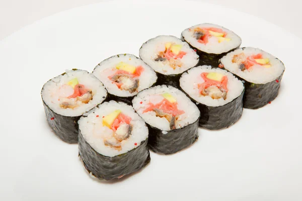 Sushi, olika typer av sushi — Stockfoto