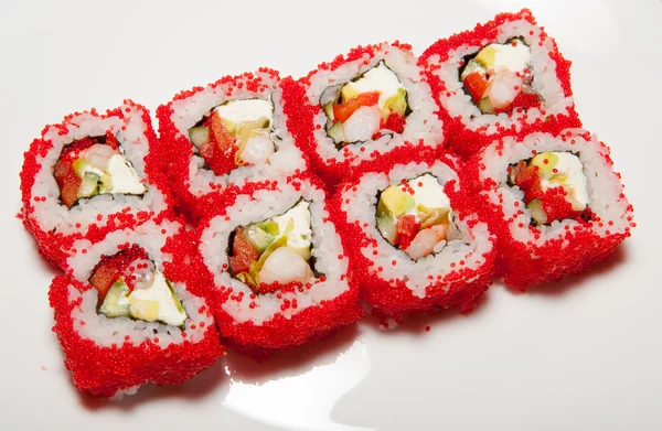 Sushi, verschiedene Arten von Sushi — Stockfoto