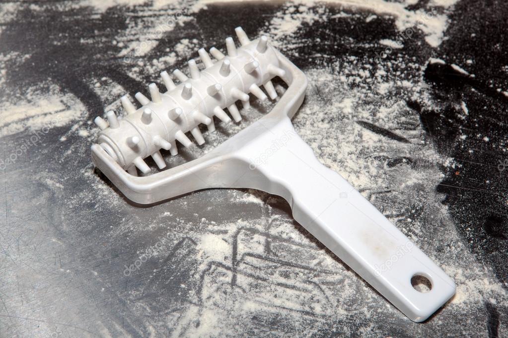 Pizza Roller Rolling Pin Knead The Dough Knife Round Knife Stock Photo Image By C Yauhen04