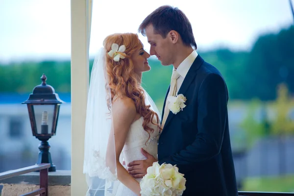 Esküvő, a menyasszony és a vőlegény, szerelem — Stock Fotó